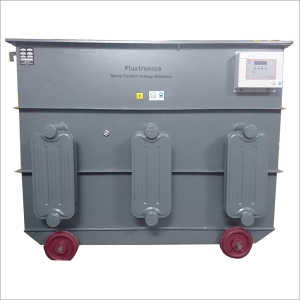 Servo Control Voltage Stabilizer - Steel, 400x300x500mm | 180-260v Input, 230v Output, 5kva Power Rating, 90% Efficiency, 50hz Frequency