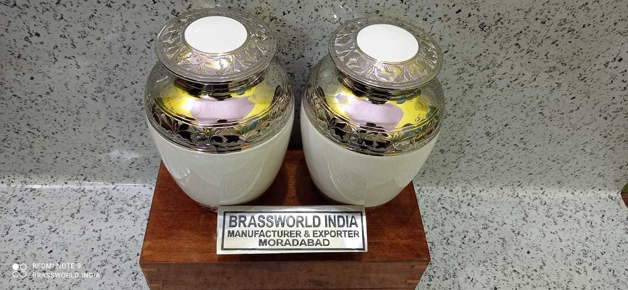 Brass Decorative Cremation Urn For Funeral Funeral Supplies