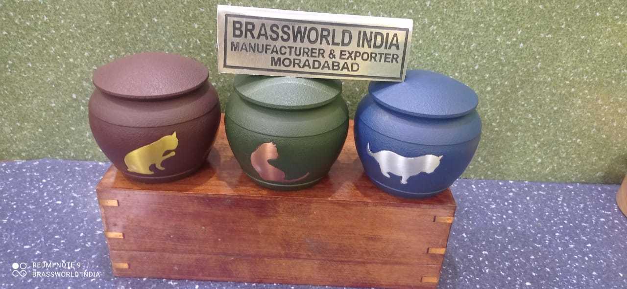 Aluminium Cat Cremation Urn Funeral Supplies