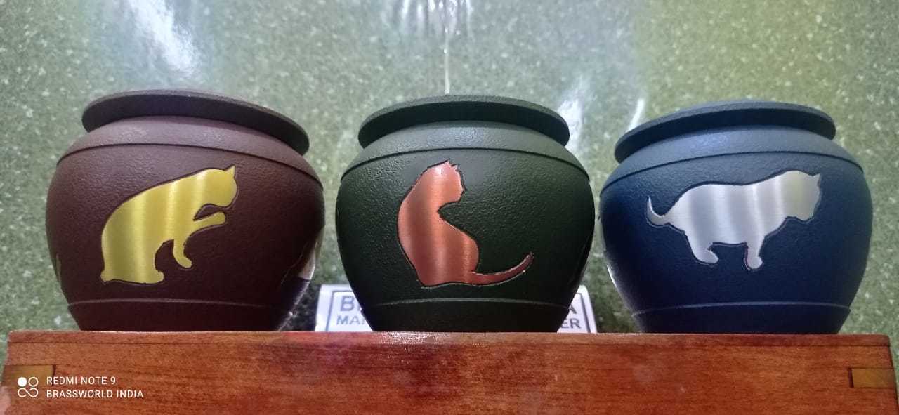 Aluminium Cat Cremation Urn Funeral Supplies