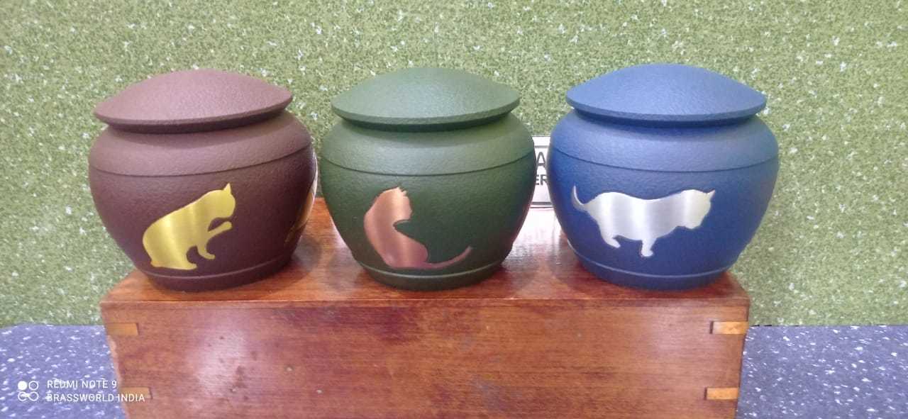 Aluminium Cat Cremation Urn Funeral Supplies