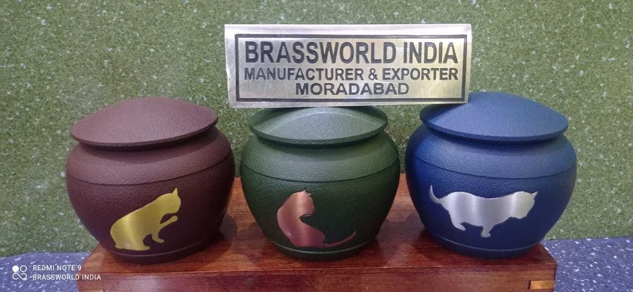 Aluminium Cat Cremation Urn Funeral Supplies