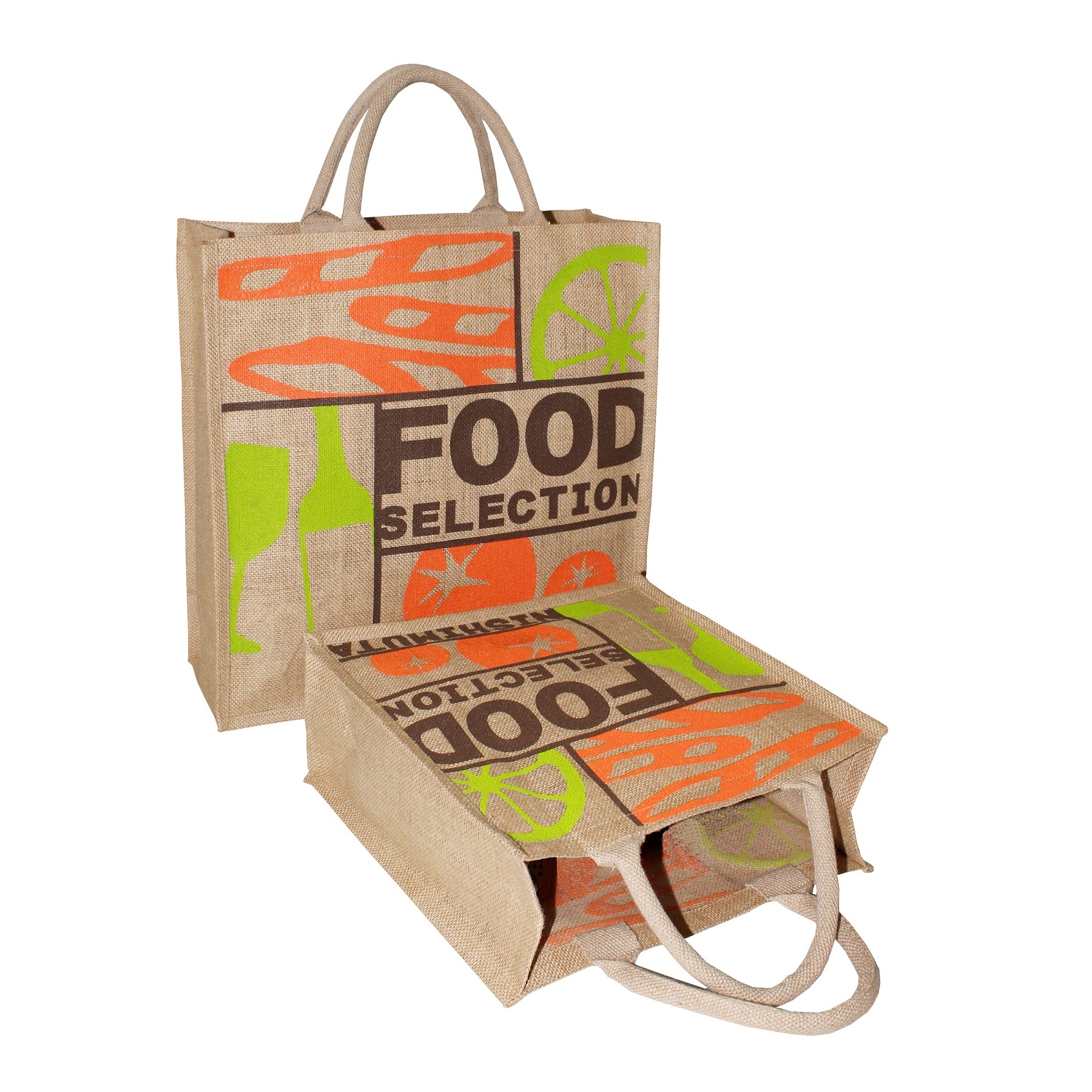 Available In All Color Pp Lamintated Jute Tote Bag With Print