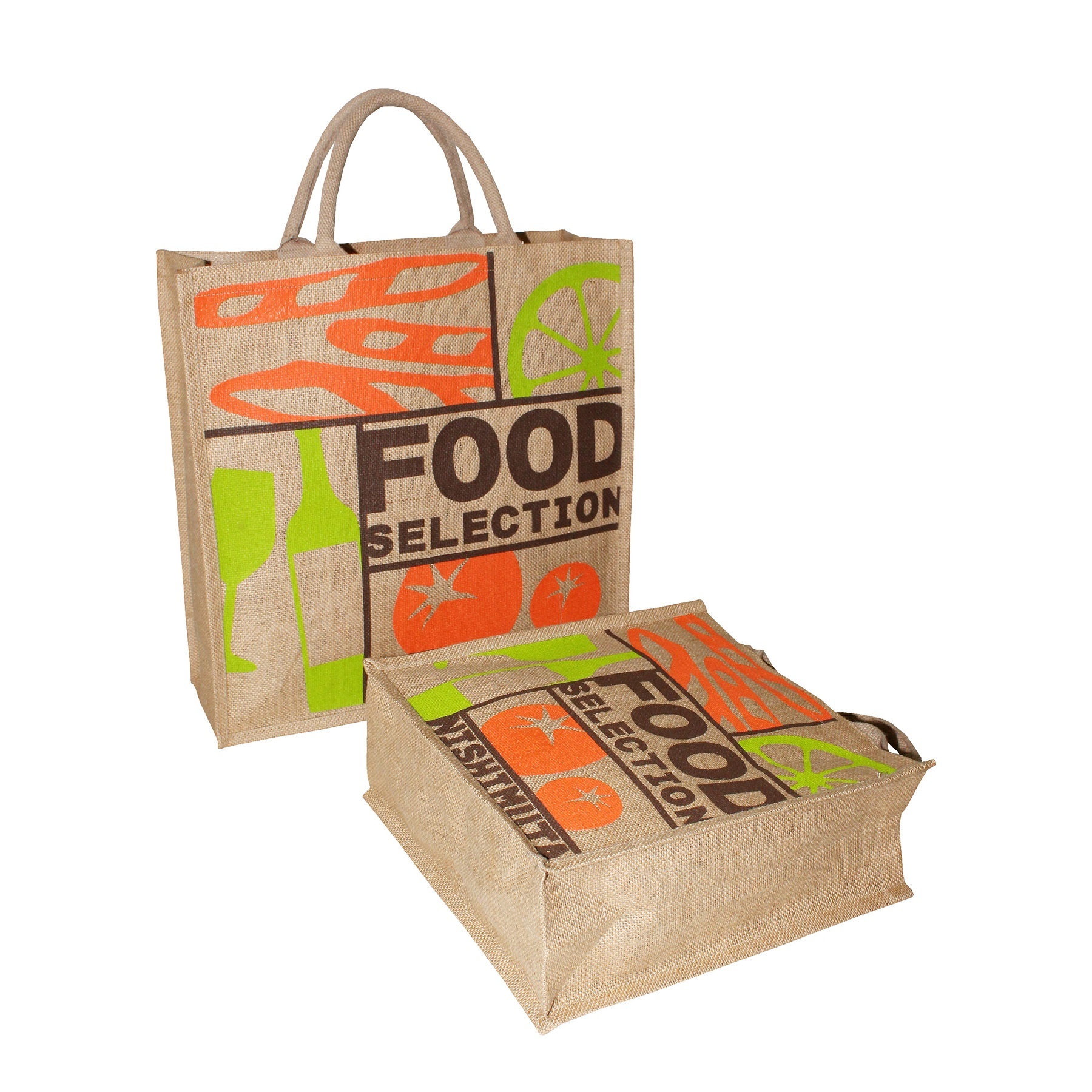 Available In All Color Pp Lamintated Jute Tote Bag With Print