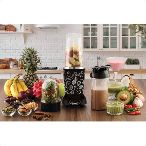 Black 500 Watts Bullet Mixer Grinder 5 Jar 3 Blades