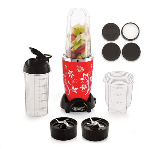 Bullet Mixer Grinder - 500 Watt Power, 3 Polycarbonate Jars, Red Design | 2 Durable Blades, 1 Year Warranty