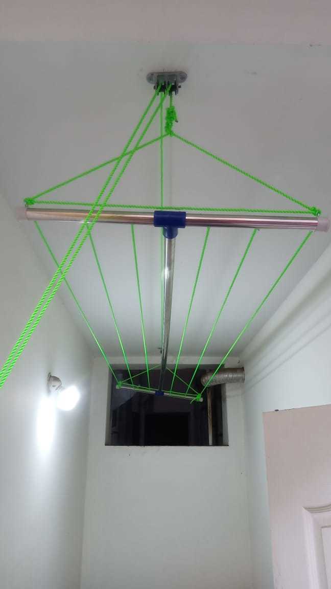 Silver Nylon Roof Basic Mounting Dryer In Sulur