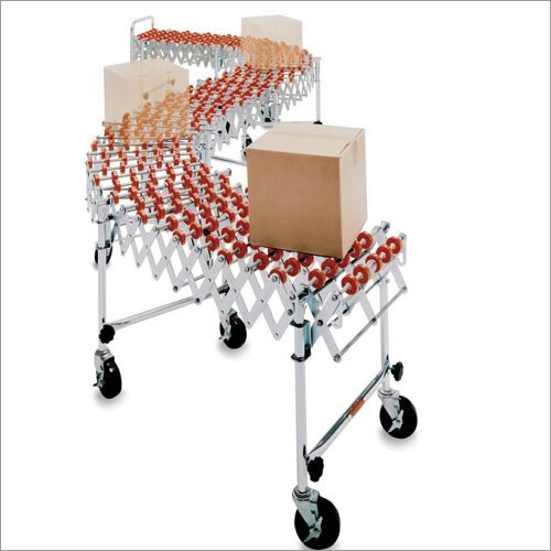 Mild Steel Motorized Flexible Roller Conveyor