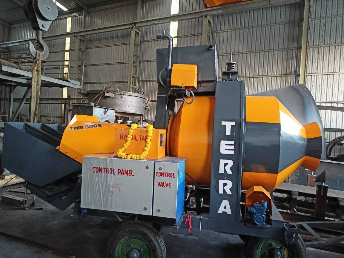 Yellow Reversible Concrete Mixer