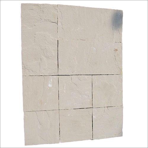 Natural White Beige Sandstone - Square & Rectangular Slabs 15 Mm To 1 Inch Thick | Antique Surface Finish, Strong Density, Custom Sizes Available