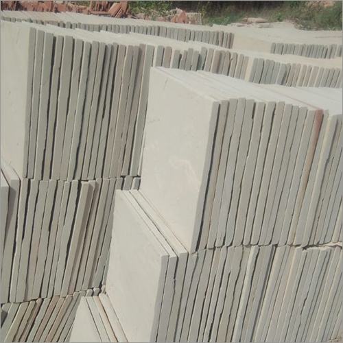 Natural White Beige Sandstone - Square & Rectangular Slabs 15 Mm To 1 Inch Thick | Antique Surface Finish, Strong Density, Custom Sizes Available