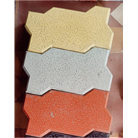Zig Zag Paver - Cement Interlock Block , 80mm Thickness, Any Color, Hydraulic & Manual Method, Durable and Versatile Brick Design