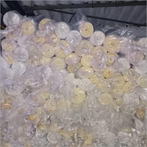 Monofilament HDPE Mesh Fabric - White Plain Texture, Washable and Durable Material
