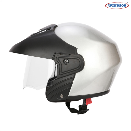 सिल्वर विंडसर डैश लवली ओपन फेस हेलमेट
