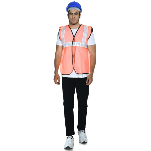 2 Inch Orange Windsor Reflective Net Safety Jacket - Lightweight Mesh Fabric, Plus Size Options , Unisex Design with 2-Inch Reflective Strips for High Visibility