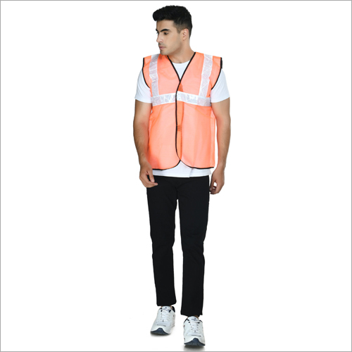 2 Inch Windsor Reflective Orange Safety Jacket - Polyester, Plus Size, V Neck, Unisex | High Visibility For Night-time Safety And Rescue Work
