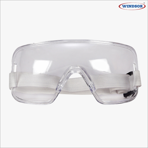 Square Design Windsor Pc Safety Goggles - Polycarbonate Material, 19x16x17cm Dimensions, Transparent Color | Unisex, 35g Lightweight, Eye Protection From Dust And Viruses