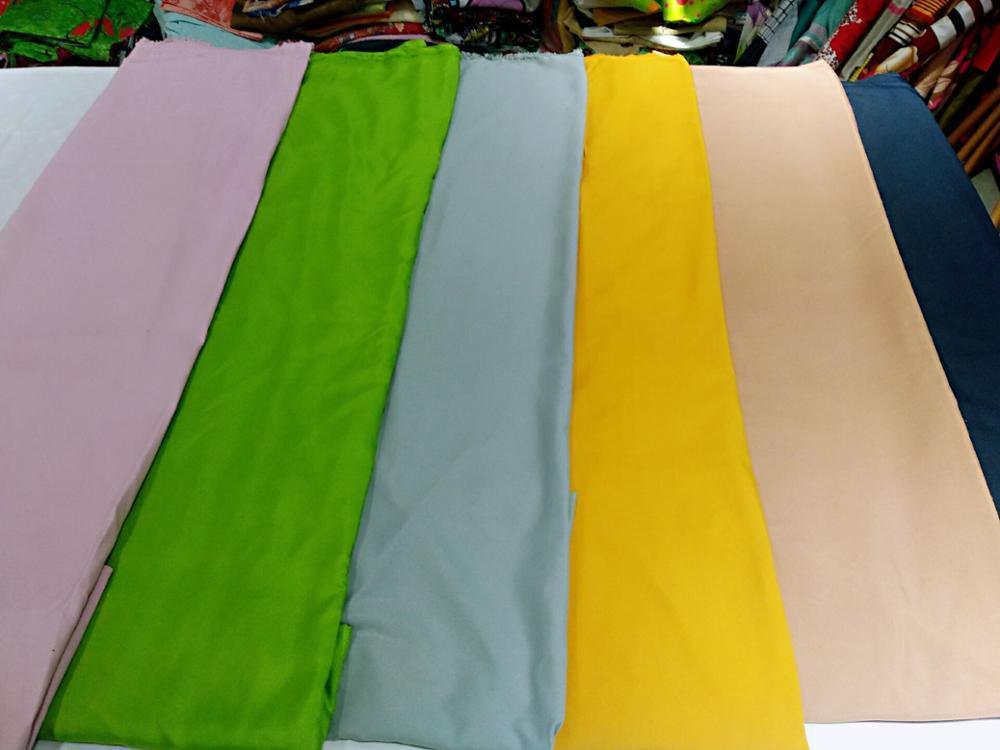 Exceptionally Soft 100% Polyester Plain Dyed Shirt Fabric Kids Multicolour