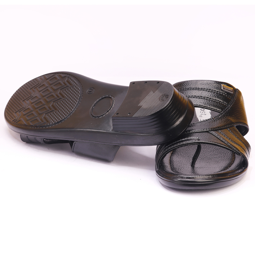 Black Men's South Design Slippers