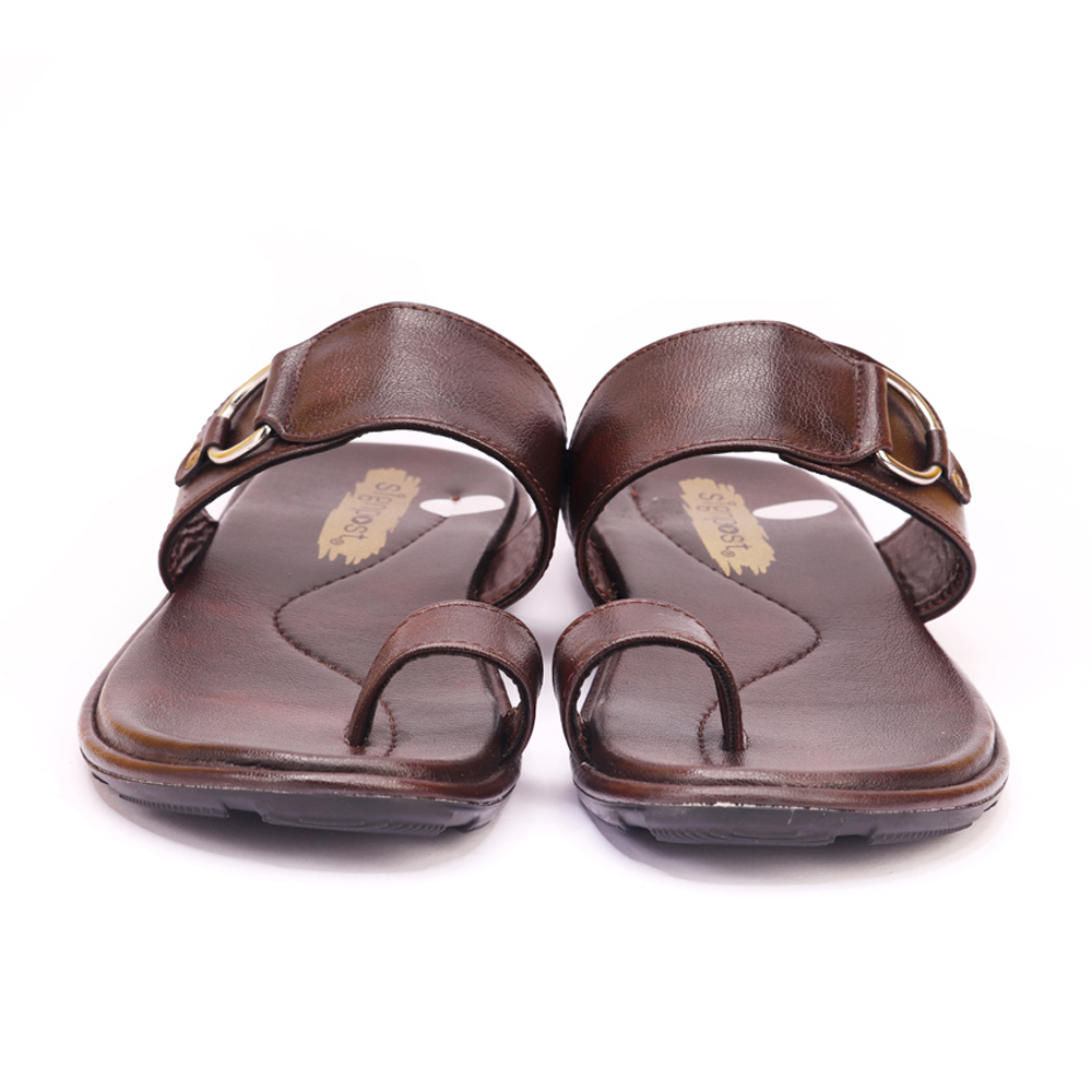 Brown Men's Regular Kolhapuri Slippers