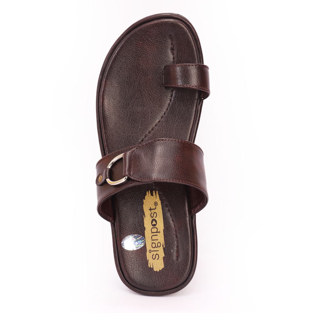 Brown Men's Regular Kolhapuri Slippers