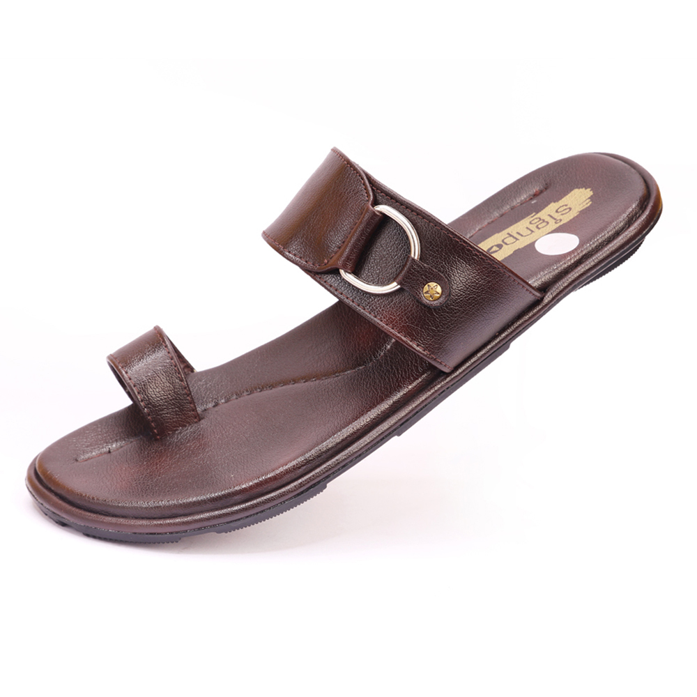 Brown Men's Regular Kolhapuri Slippers
