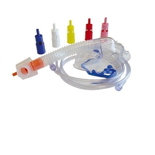 Venturi Mask Kit - Plastic, Adult/child/infant Sizes, Transparent Tube, Manual Operation | Multi-color Diluter For Anaesthesia Use