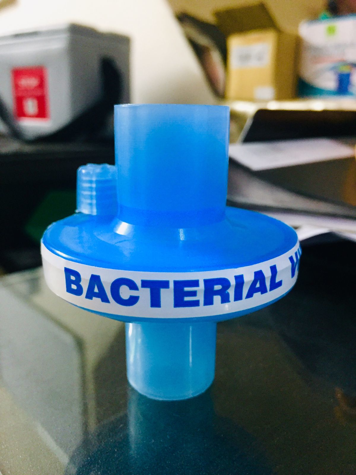 Hme Filter - New Anaesthesia Product, Manual Operation, Real-time Functionality, White And Blue Design