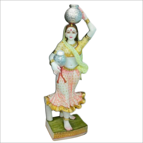 चित्रित संगमरमर की मूर्ति का आकार: 4 फीट