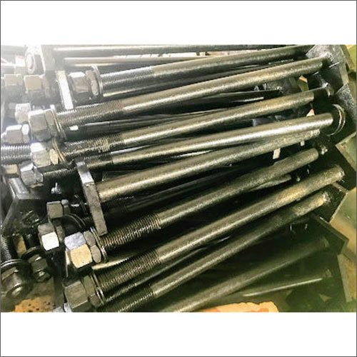 एंकर प्लेट के साथ फाउंडेशन बोल्ट व्यास: ड्राइंग मिलीमीटर (मिमी) के अनुसार