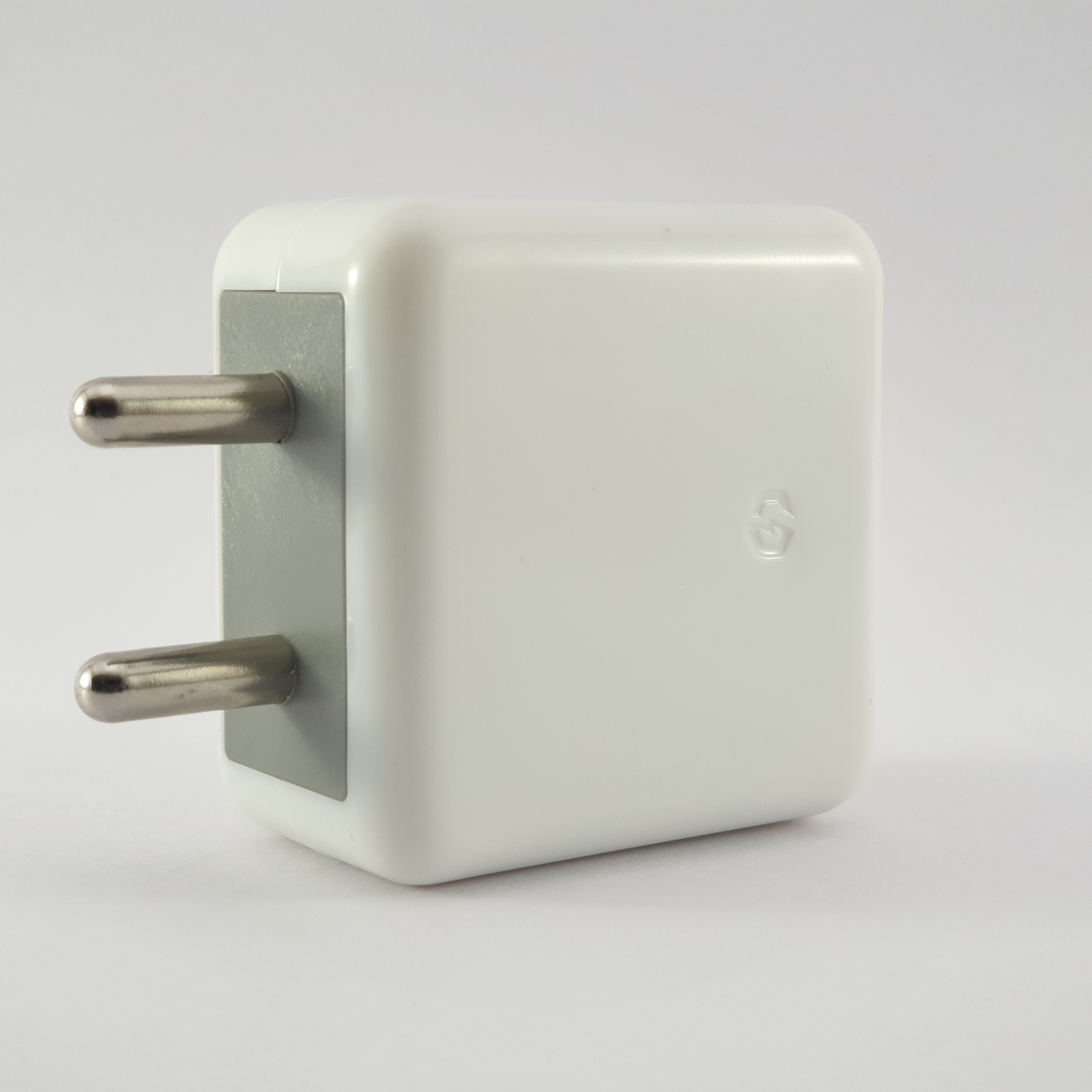 Mobile Charger Cabinet - Pc + Abs Material, White Color, 2.1a Output Current | Double Port Design With Auto Lock And Embossed Charging Logo