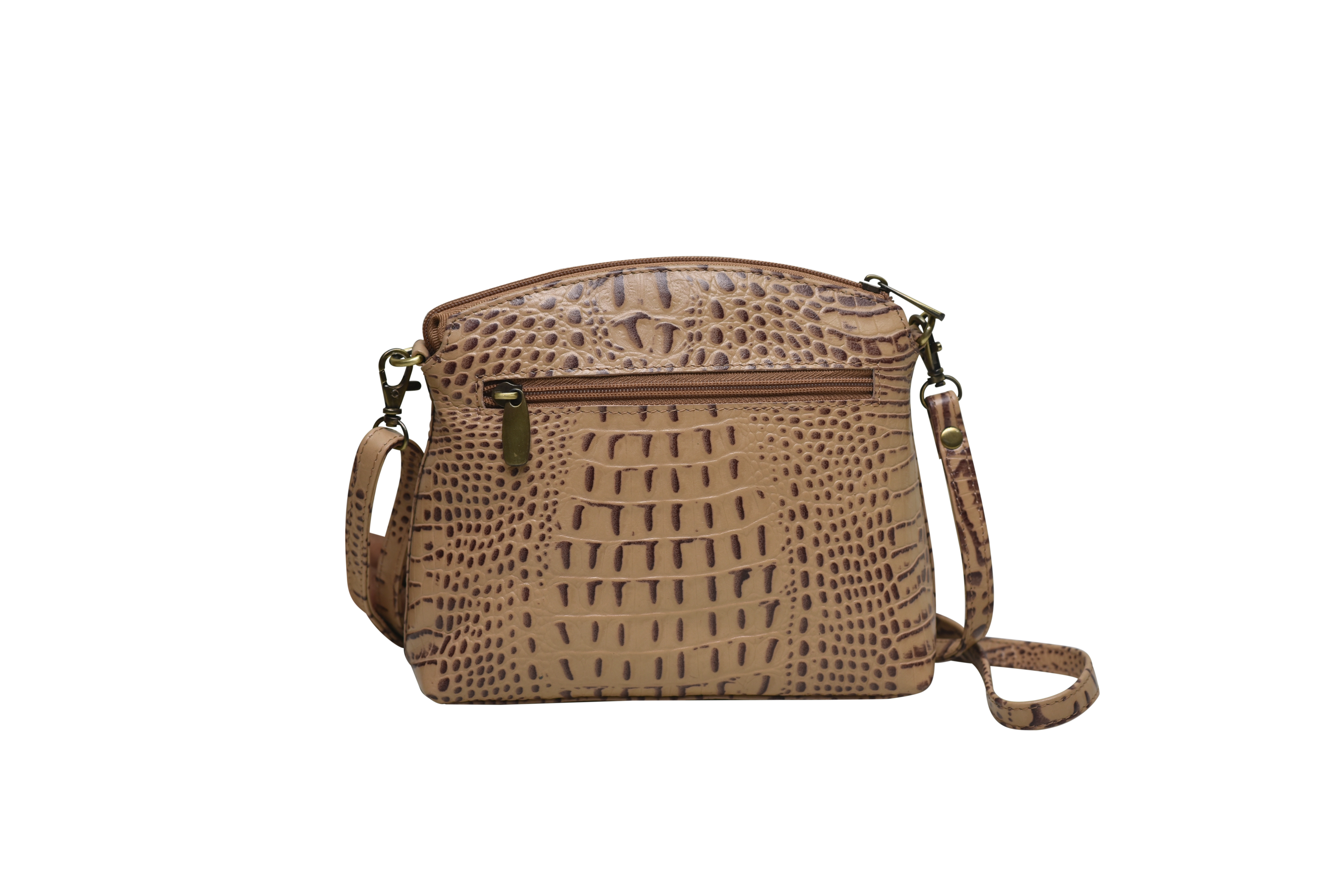 Light Brown Leather Sling Bag