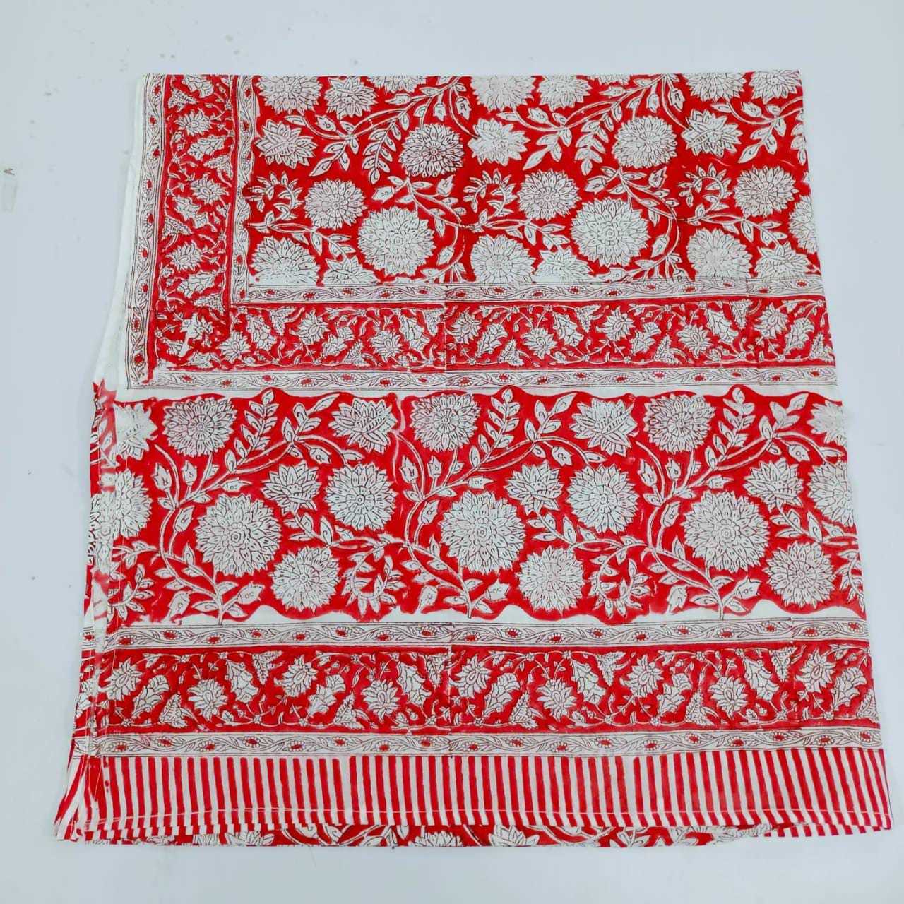 Flower Hand Printed Cotton - 44x100 Handmade Dupatta | All Colors, Women's Casual Wear, Natural Cotton, Hand Block Printed Design