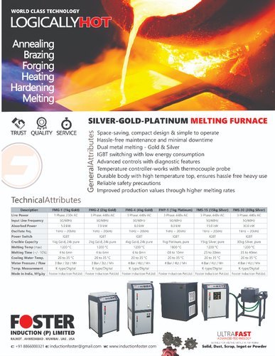 Silver Melting Furnace Induction Based Application: Industrial