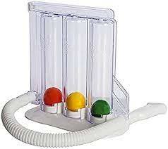 3 BALL SPIROMETER - ABS Chamber with PE Ball & EVA Tubing, Transparent Design, Manual Operation, Portable Anaesthesia Equipment