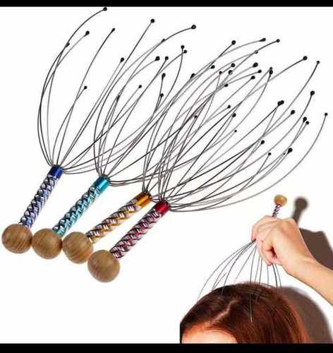 Bokomo Scalp Head Massager - Wood Design | Improve Blood Circulation, Reduce Stress, Relaxes Brain, Soothes Face & Body, Travel Friendly