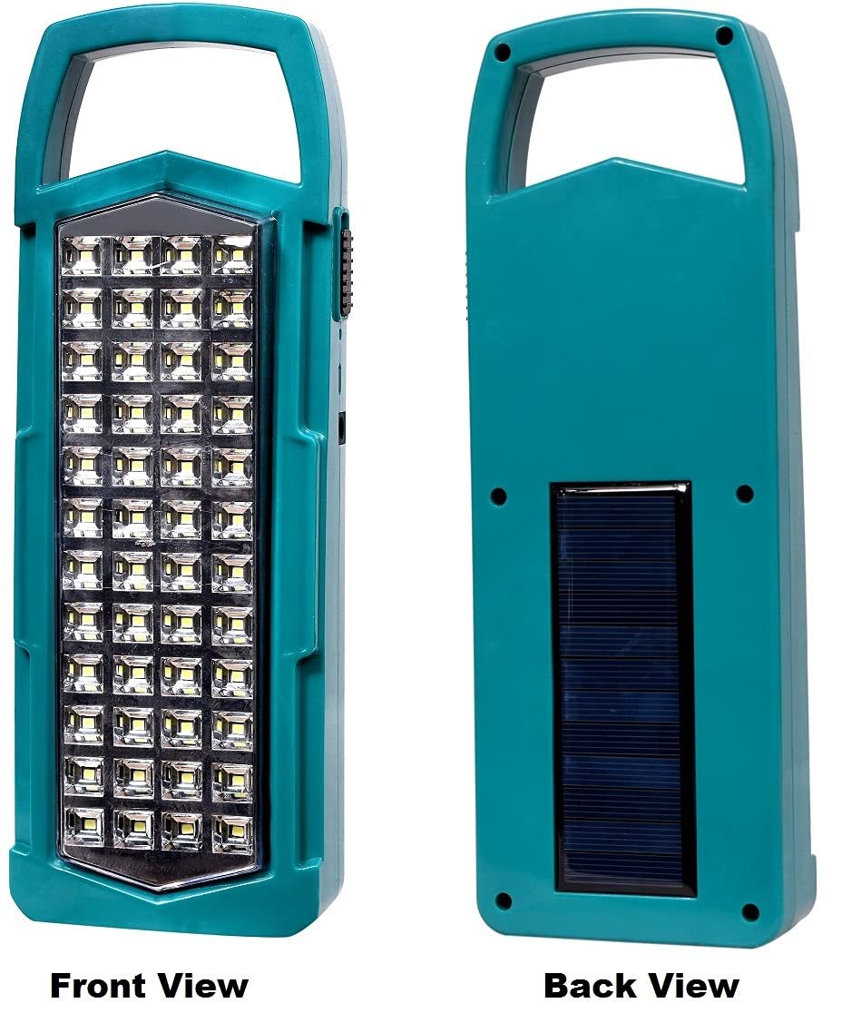 Red Globeam - Rechargeable Plus Solar Emergency Light With 4000 Mah Li-ion Battery And Having Brightest Led Lights