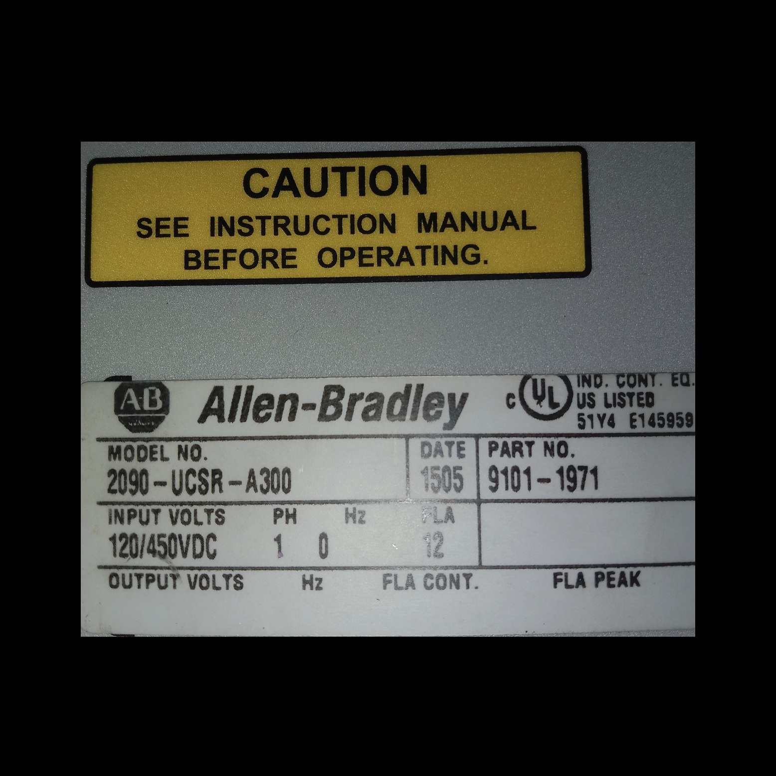 Allen Bradley Servo Drive 2090-ucsr-a300