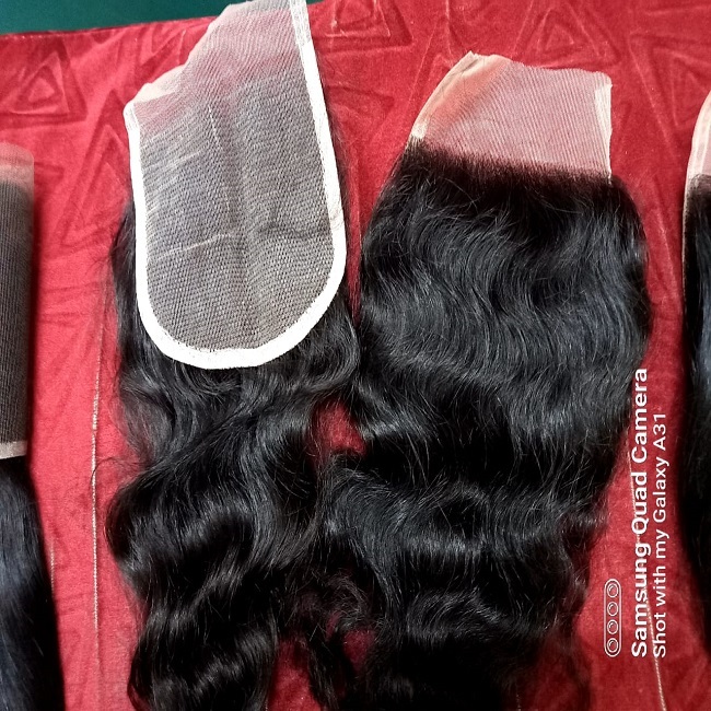 Best Raw Indian  Hair 100% Natural Soft And Silky With Swiss Lace Closure Length: 8 - 40 Inch (In)