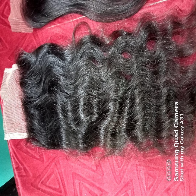 Best Raw Indian  Hair 100% Natural Soft And Silky With Swiss Lace Closure Length: 8 - 40 Inch (In)