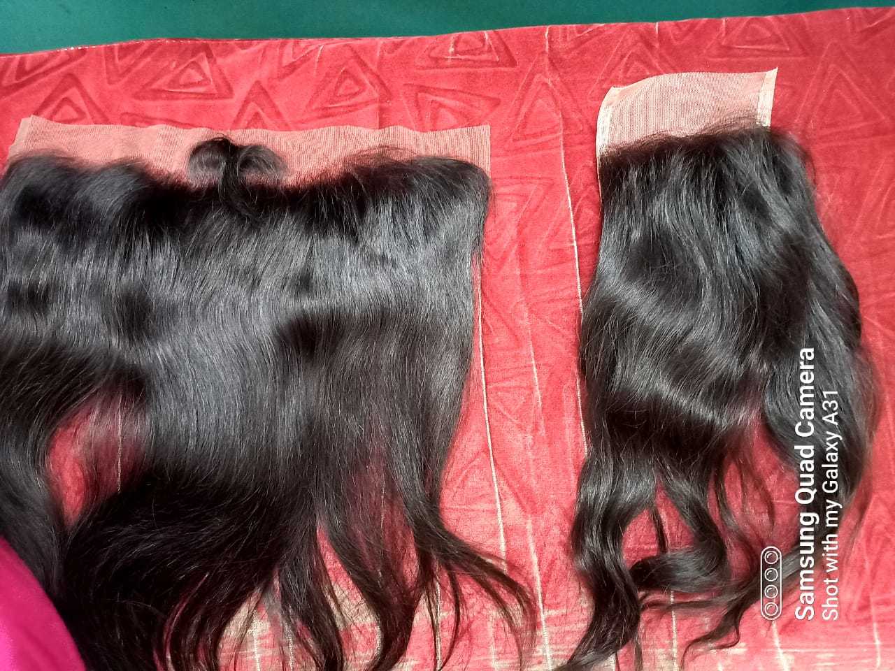 Best Raw Indian  Hair 100% Natural Soft And Silky With Swiss Lace Closure Length: 8 - 40 Inch (In)
