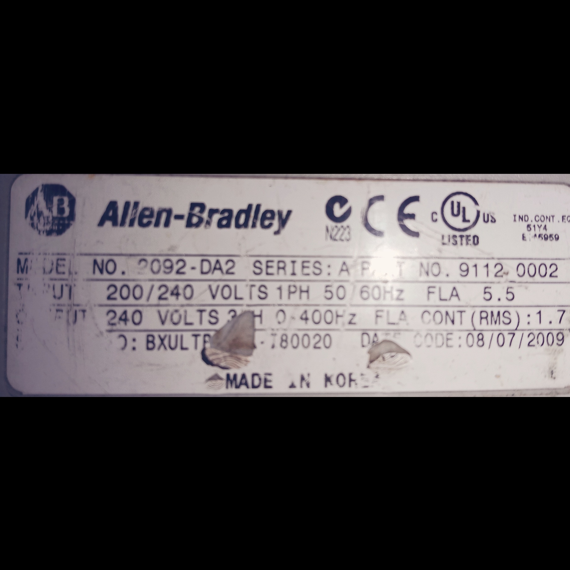 Allen Bradley Servo Drive 2092-da2