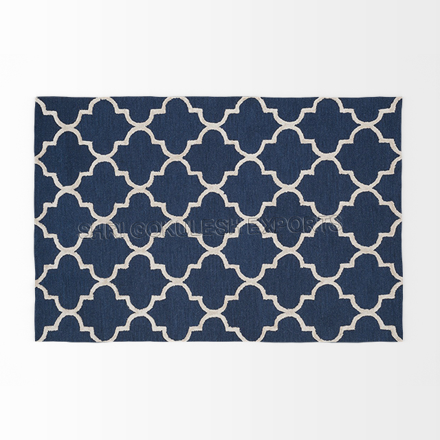 Indian Handmade Wool Floor Carpets Non-slip