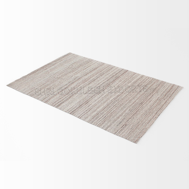 Indian Rectangular Shape Pure Wool Flatweave Decorative Carpets Back Material: Woven Back