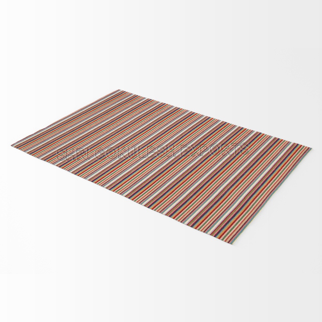 Indian Rectangular Shape Pure Wool Flatweave Decorative Carpets Back Material: Woven Back