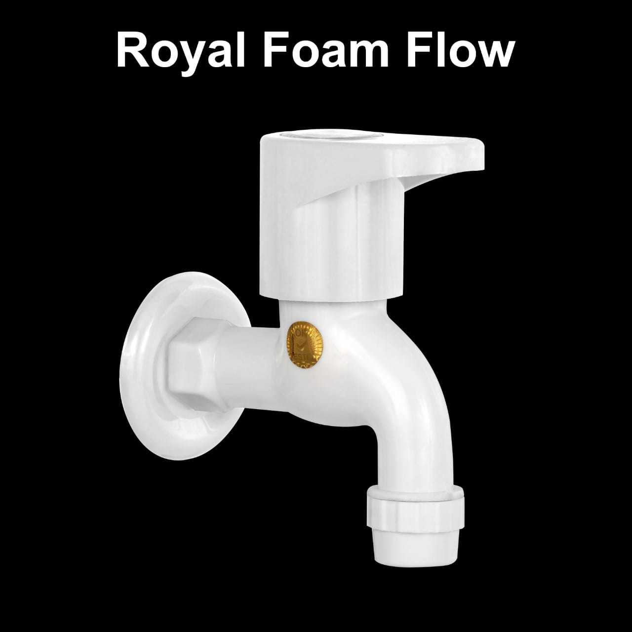 Ptmt Royal Foam Flow Cock - 15 Mm Pvc | Durable Bath Hardware Set, Elegant Design, Import Quality