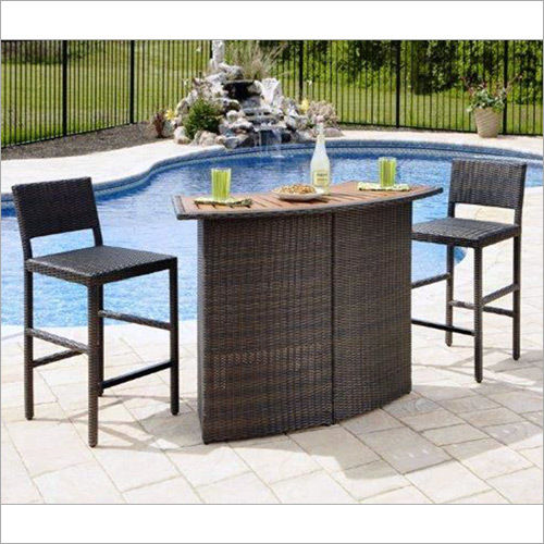 Outdoor Wicker Bar Set