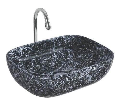 ब्लैक 8018 टेबल टॉप बेसिन सिरेमिक सेनेटरी वेयर