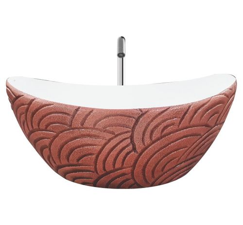 पिंक 8063 टेबल टॉप बेसिन सिरेमिक सेनेटरी वेयर