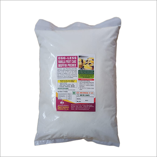 Eggless Vanilla Fruit Cake Muffin Premix - Powder, White Color, Fragrant Aroma, Room Temperature Storage, 12-Month Shelf Life | Ideal for Delightful Baking